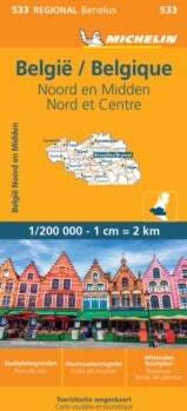 Belgium North & Central - Michelin Regional Map 533 av Michelin