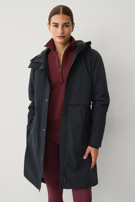 Lett polstret parka - Svart