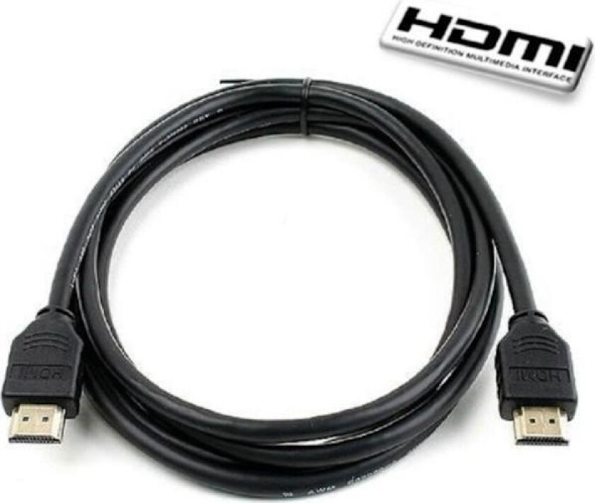 HDMI-kabel - Uspesifisert - 1,8 m - Gullkontakter - Kompatibel med TV, Xbox 360, PS3
