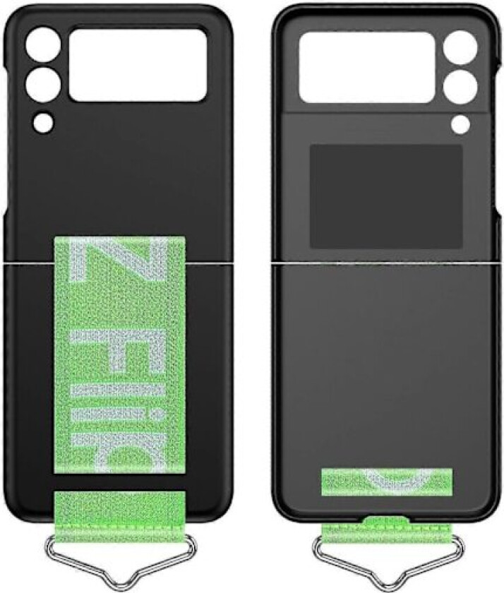Etui Kompatibelt Med Samsung Galaxy Z Flip 3, PC Støtsikkert Beskyttelsesdeksel Med Stropp
