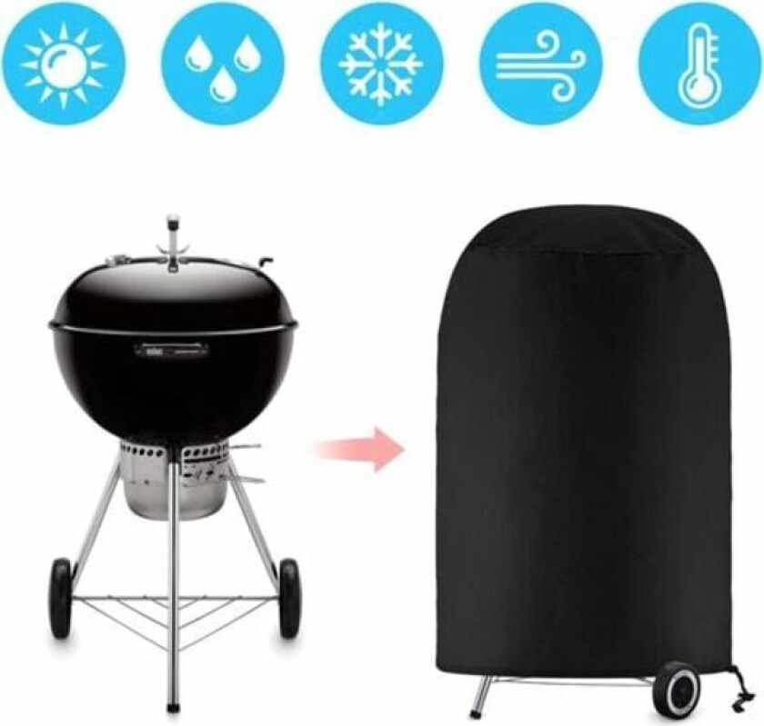 Grilltrekk, rundt grilltrekk, grilltrekk presenning, grilltrekk presenning vanntett anti-UV-beskyttelse (70 x 70 cm)