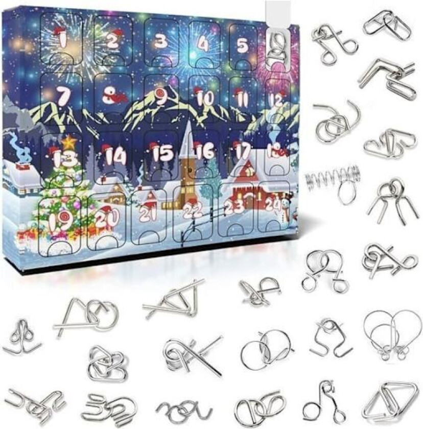 Luban Lock2024 Julekalender for barn, (oppgradert versjon) 48 gavedeler - Tilfeldig stil (Blindboks), Julekalender for barn