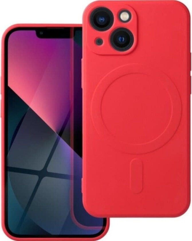 OEM SILIKONE MAG COVER-deksel kompatibel med MagSafe for IPHONE 13 Mini rød