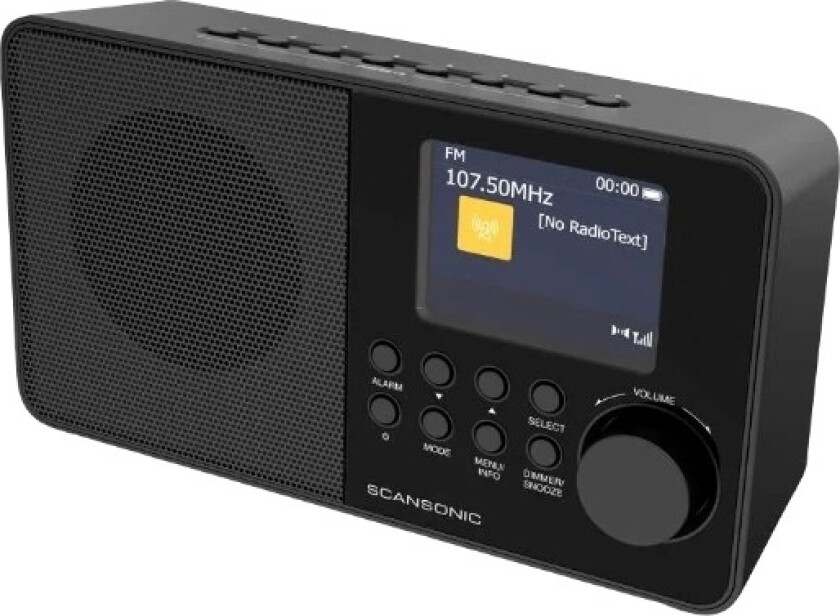 SCANSONIC DA220 FM/DAB+ RADIO, SVART
