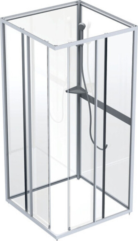 Shower Next NK dusjkabinett overdel, skyvedør, 90x90 cm, mønstret styren