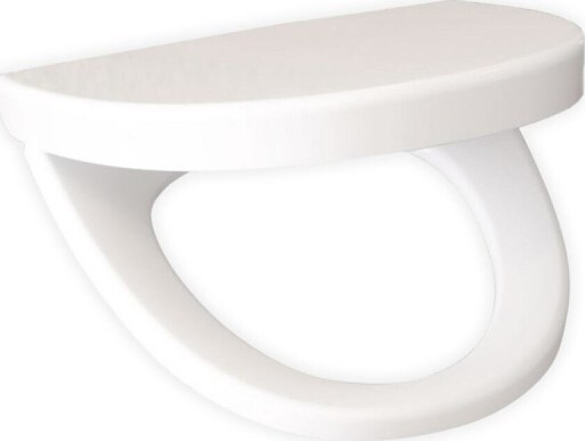 Aqualux toalettsete, soft close, avtagbar, hvit