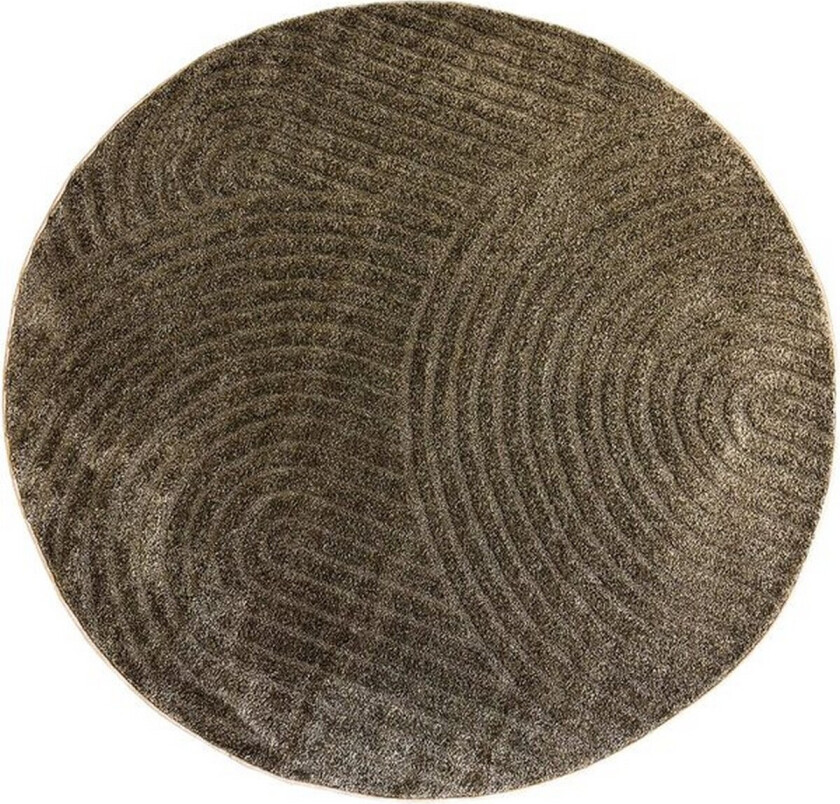 Maskinvevd teppe Genova Zen Rund - 120x120 cm, Mokka