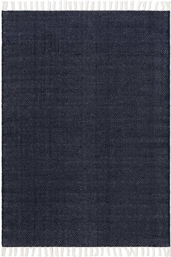 Garnteppe Line - 200x300 cm, Marineblå
