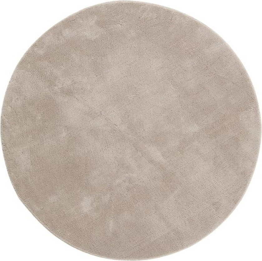Vaskbart teppe Soft Rund - 160x160 cm, Melert lin
