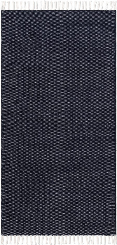 Garnteppe Line - 75x220 cm, Marineblå