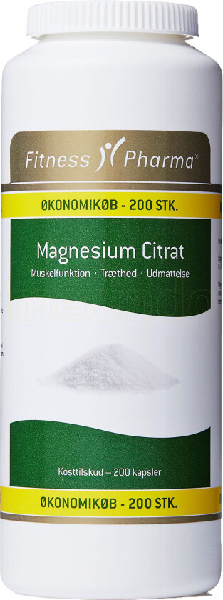 Magnesium Sitrat - 200 Kapsler