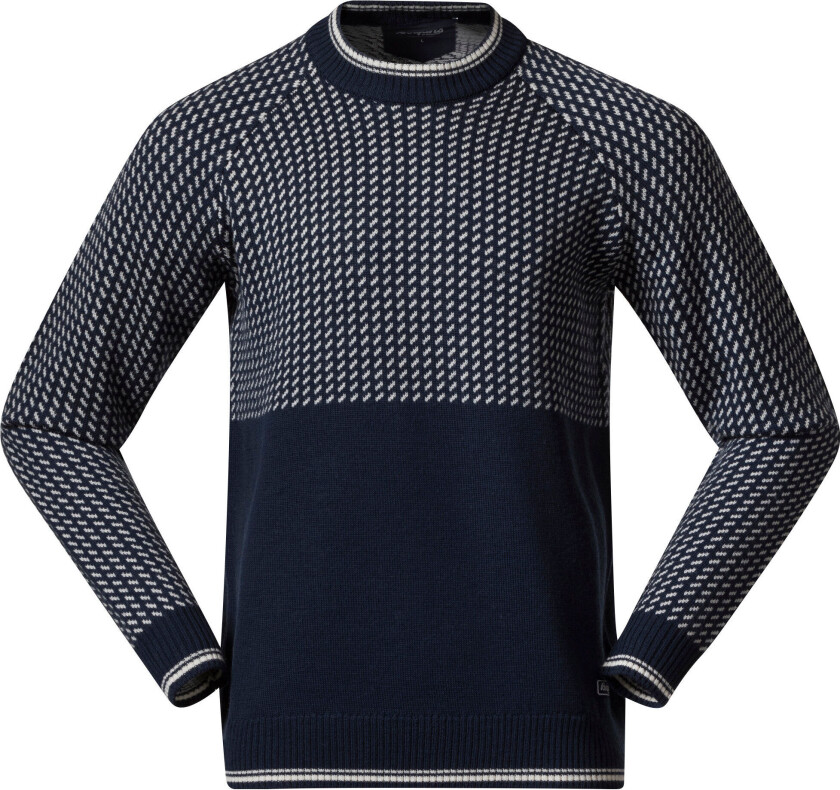 Alvdal Wool Jumper Herre Navy Blue/Vanilla White M