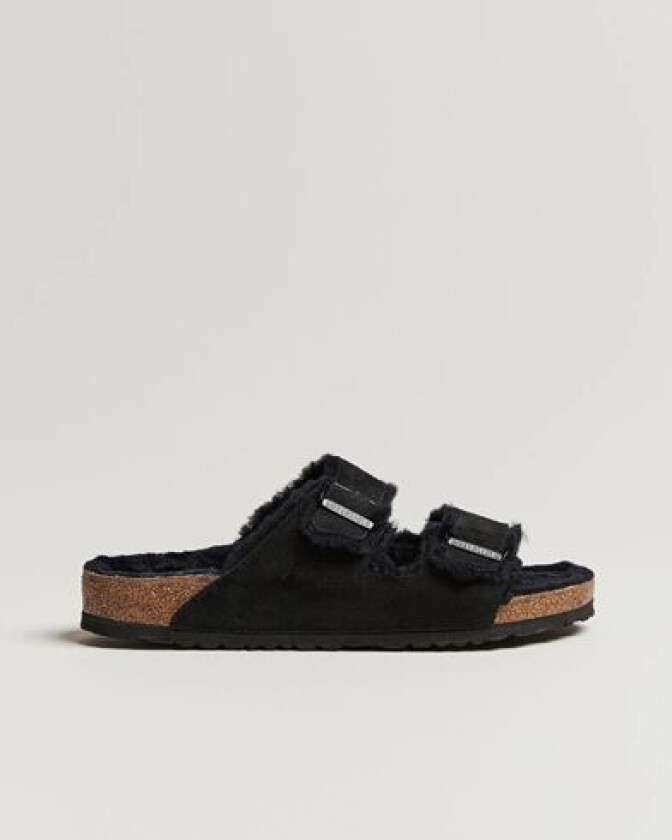 BIRKENSTOCK Arizona Shearling Classic Footbed Black Suede