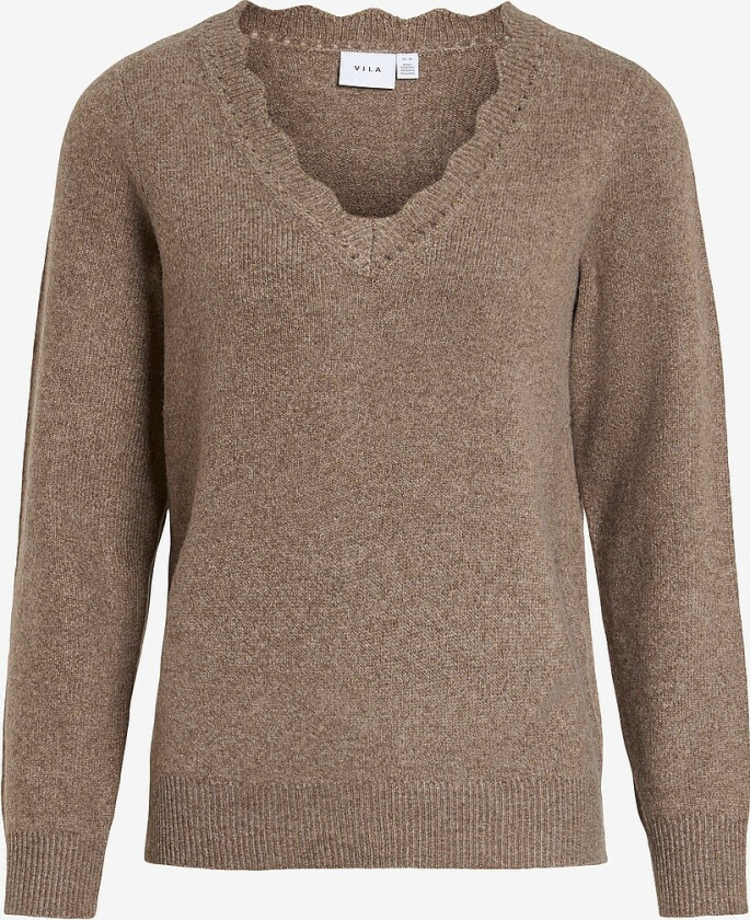 Pullover viNikolina V-neck L/S - Grå