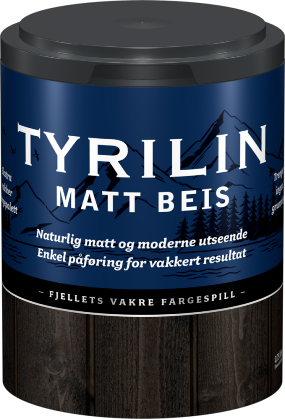 Eksteriørbeis tyrilin matt gul base 0,68l