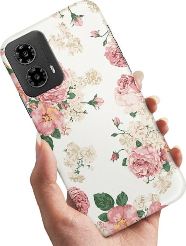 Motorola Moto G34 5G - Deksel/Mobildeksel Retro Blomster