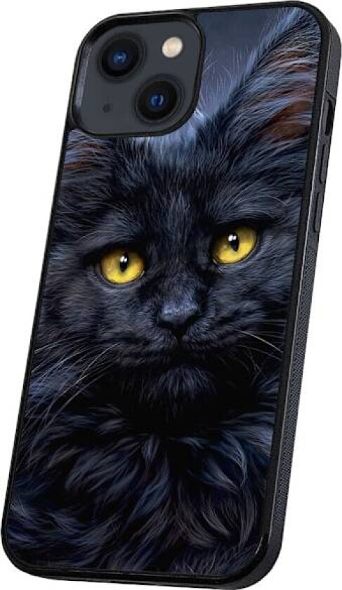 iPhone 13 Mini - Deksel/Mobildeksel Svart Katt
