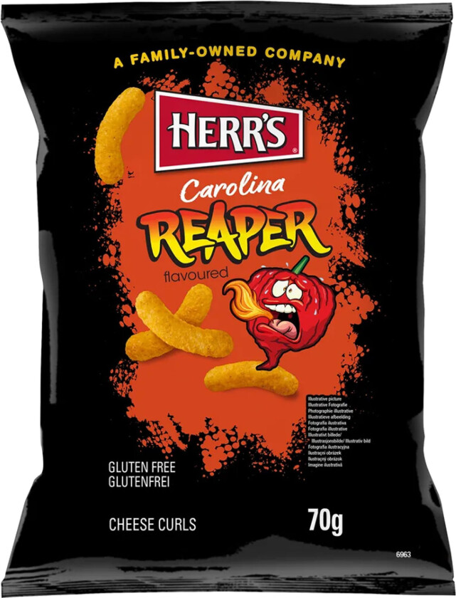 Herr's Carolina Reaper Cheese Curls - 70 gram