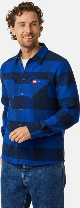 Flannel Shirt, Dark Azure, Xs, Langarmede Skjorter