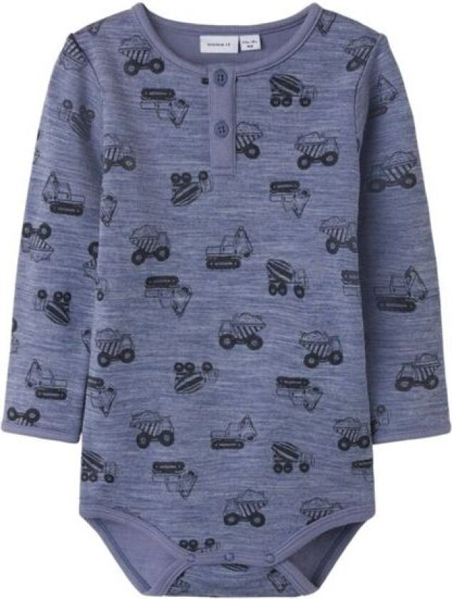 Name It - Body i Ull/ Bomull Wuppo Folkstone Gray Machines