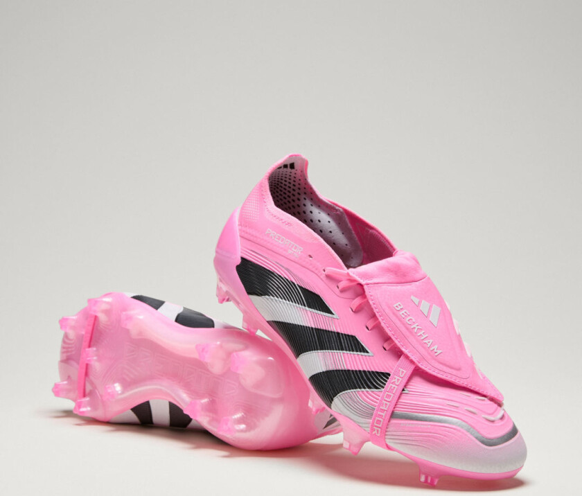 Predator Elite Fold-over Tongue FG David Beckham - Rosa/Svart/Fottøy Hvit LIMITED EDITION - Gress (FG), størrelse 44