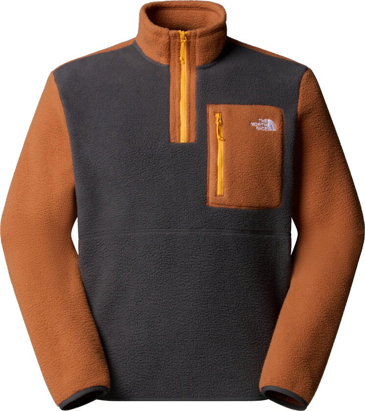 Men's Yumiori 1/4 Zip Fleece Jacket Asphalt Grey/Burnt Umber