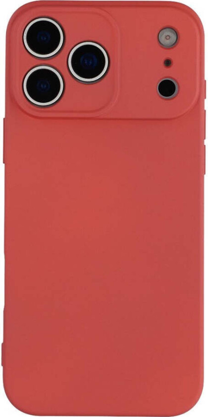 iPhone 17 Pro Max Fôret Fleksibelt Plast Deksel - Mørkrød