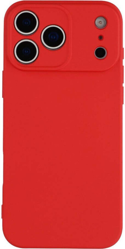 iPhone 17 Pro Max Fôret Fleksibelt Plast Deksel - Rød