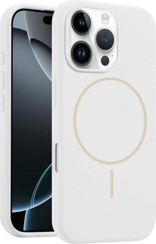 iPhone 16 Pro Max Silikon Deksel – MagSafe Kompatibel – Hvit