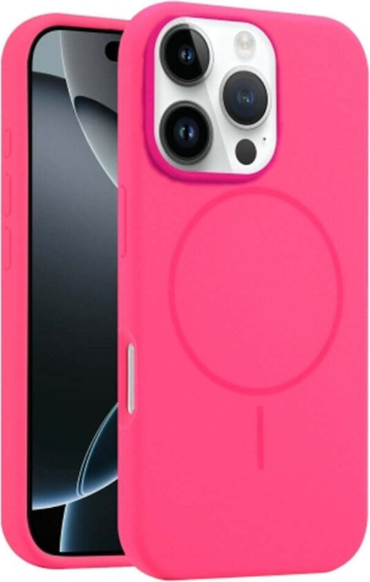 iPhone 16 Pro Silikon Deksel – MagSafe Kompatibel – Pink