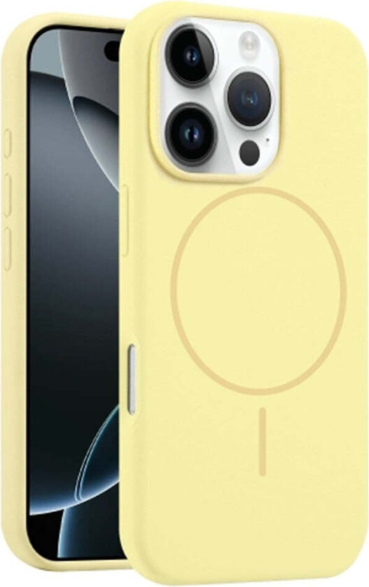 iPhone 16 Pro Silikon Deksel – MagSafe Kompatibel – Gul