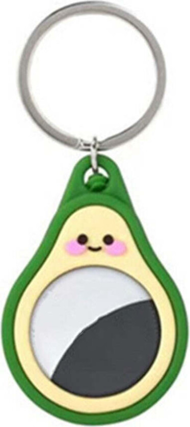Apple AirTag Silikon Deksel - Nøkkelring med Morsomt Design - Mørkegrønn Avokado