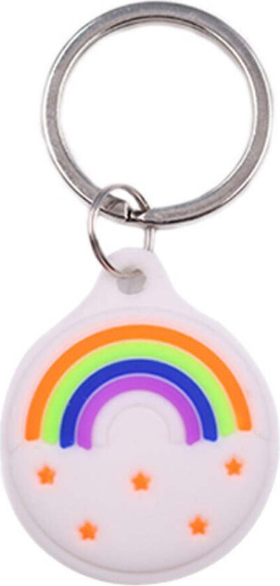 Apple AirTag Silikon Deksel - Nøkkelring med Morsomt Design - Regnbue