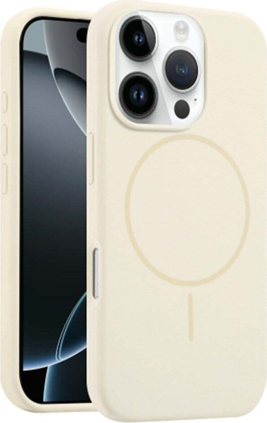 iPhone 16 Pro Silikon Deksel – MagSafe Kompatibel – Beige