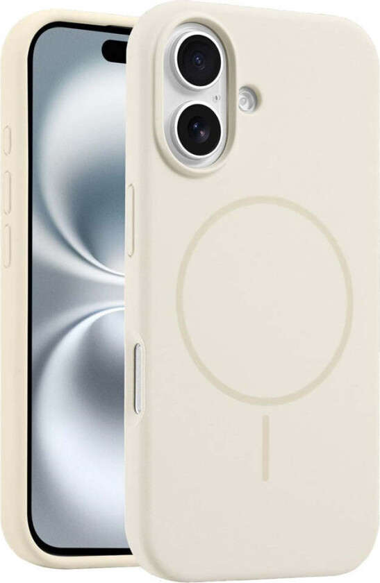 iPhone 16 Plus Silikon Deksel – MagSafe Kompatibel – Beige