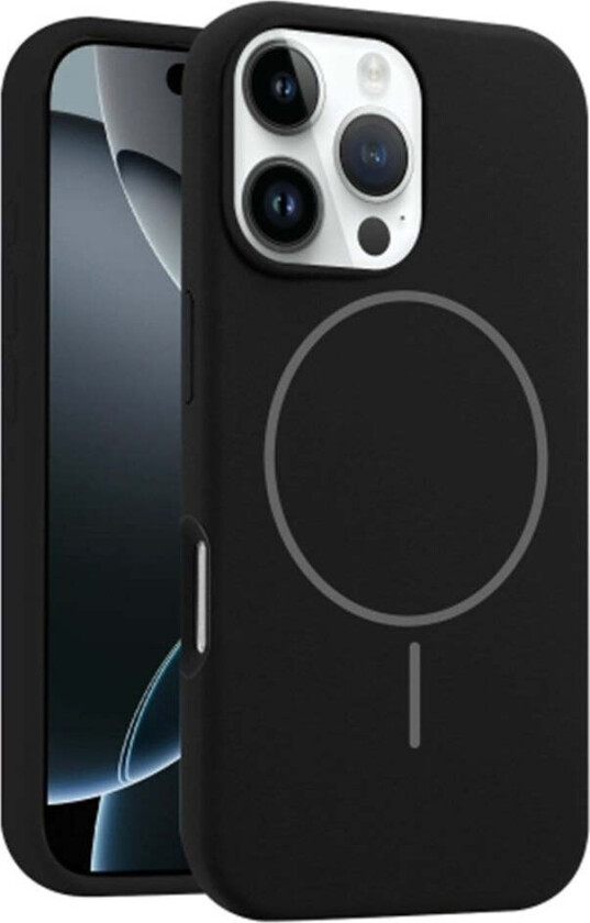 iPhone 16 Pro Silikon Deksel – MagSafe Kompatibel – Svart