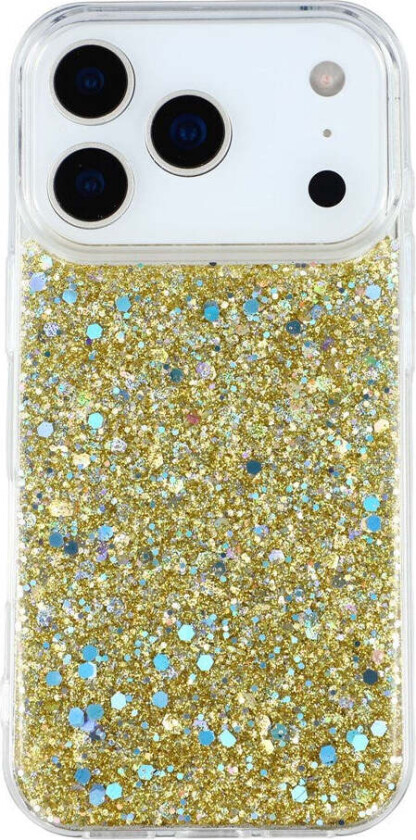 iPhone 17 Pro Glitter Deksel - Gull