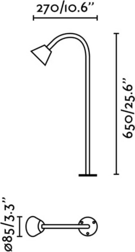 LED-gatelampe Lily, høyde 65 cm, svart, stål, IP65