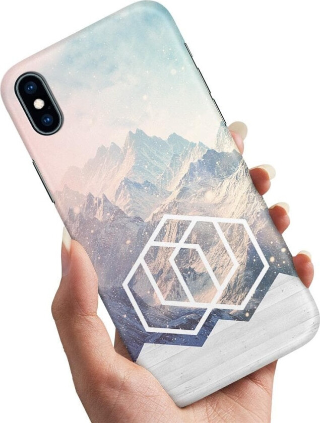 iPhone X/XS - Deksel/Mobildeksel Kunst Fjell