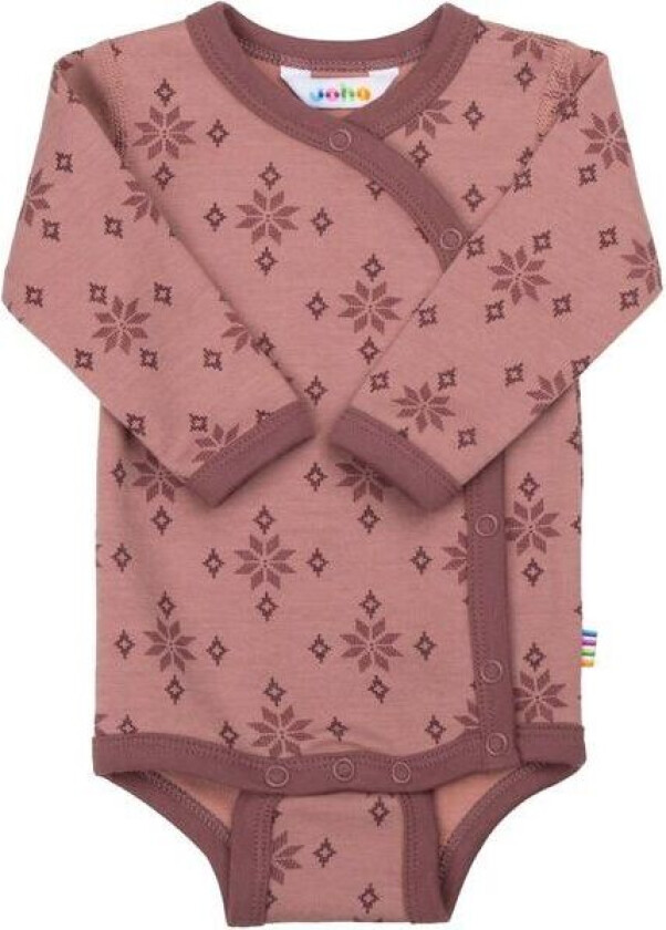 Ice Crystal omslagsbody i ull/bomull, Rose