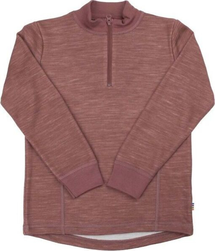 genser m/ half-zip i ull til barn, Drk.Rose