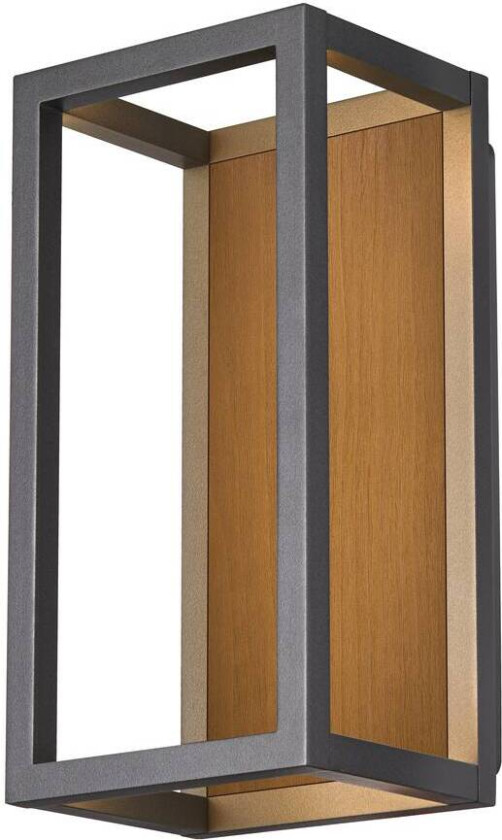 Quadrulo vegglampe utendørs 7,4W 3000 Kelvin IP55 - Antrasitt