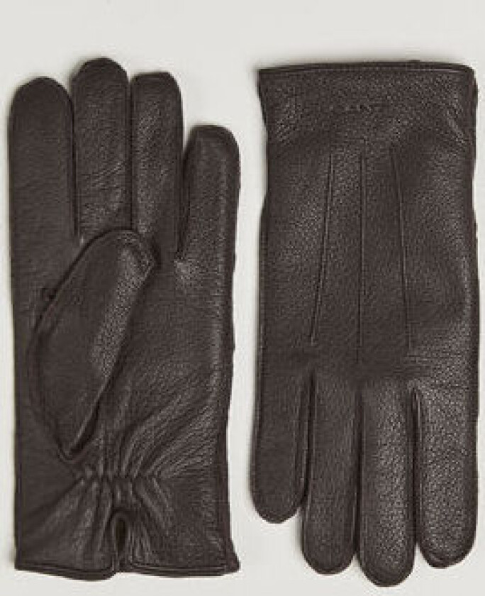 GANT Cashmere Lined Leather Glove Deep Brown