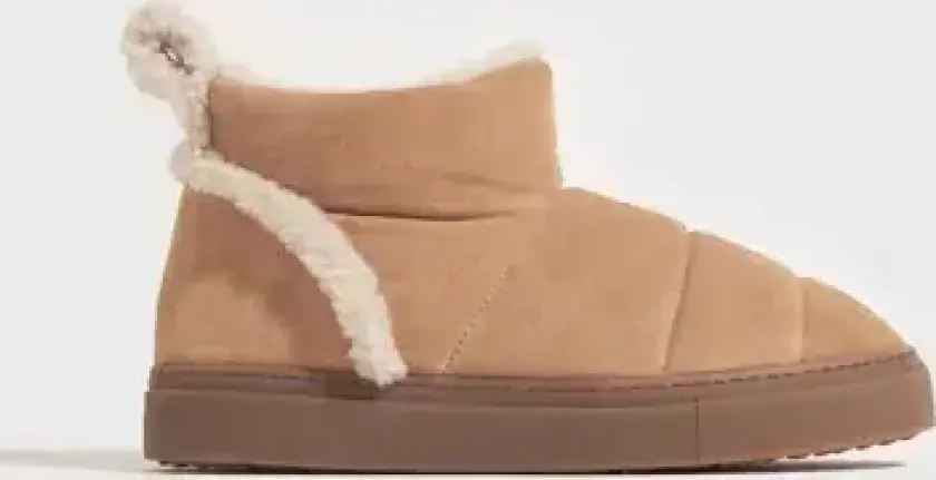Beige - Shearling Slipin Boot