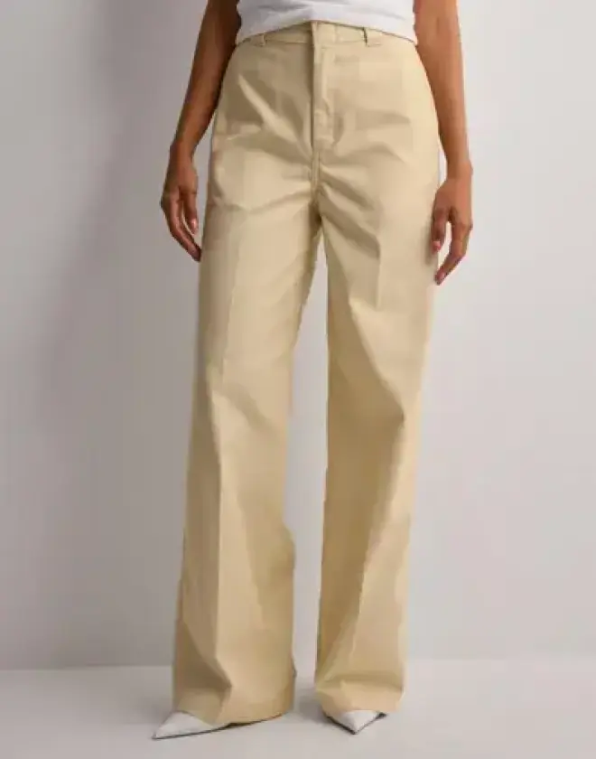 Beige - Wide Leg Work Pant W
