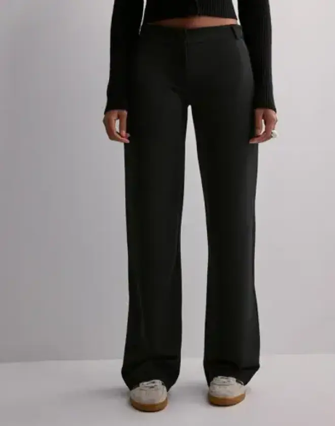 Svart - Keep It Up Low Waist Suit Pants