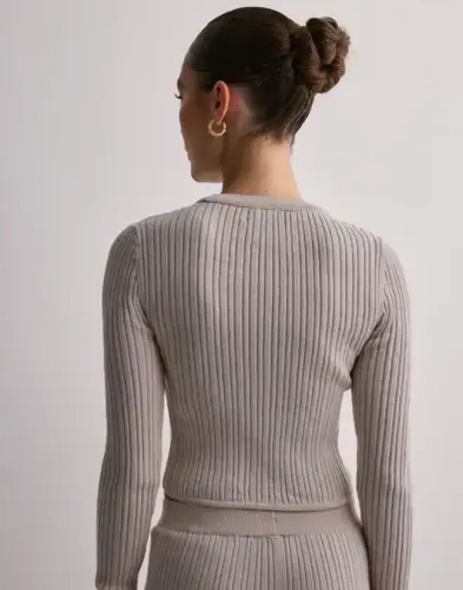 Beige - Onljenna Life Ls Crop O-Neck Cc Knt