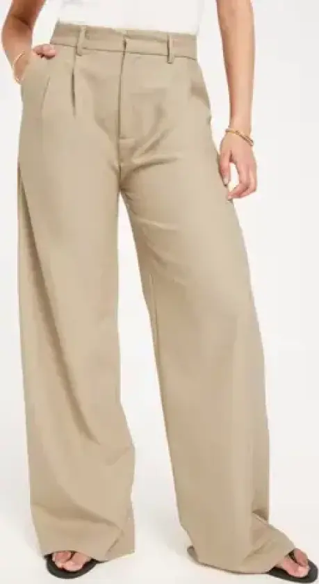Beige - Slouchy Suit Pants