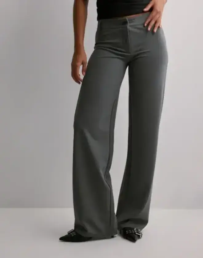 Grå - Keep It Up Low Waist Suit Pants