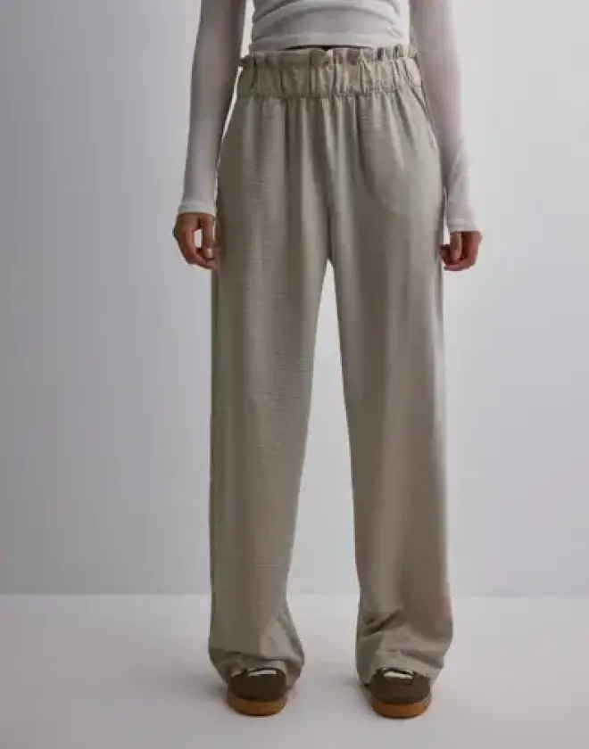 Beige - Jdydivya Life Hw Wide Pants Wvn Noo